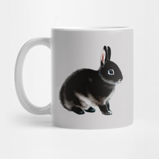 Black Otter Netherland Dwarf Rabbit Bunny Mug